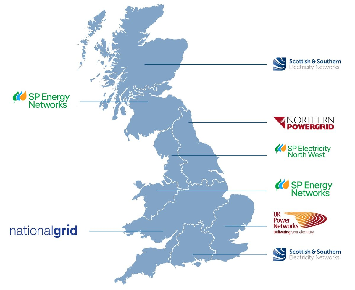UK SmartFlex coverage map showing DSO and NESO flexibility partners