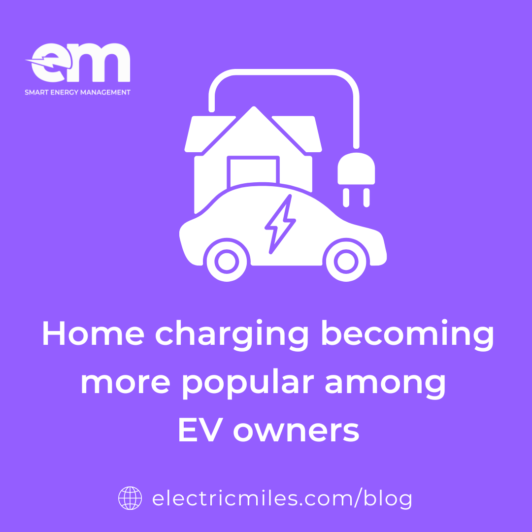 Home charging becoming more popular among EV owners